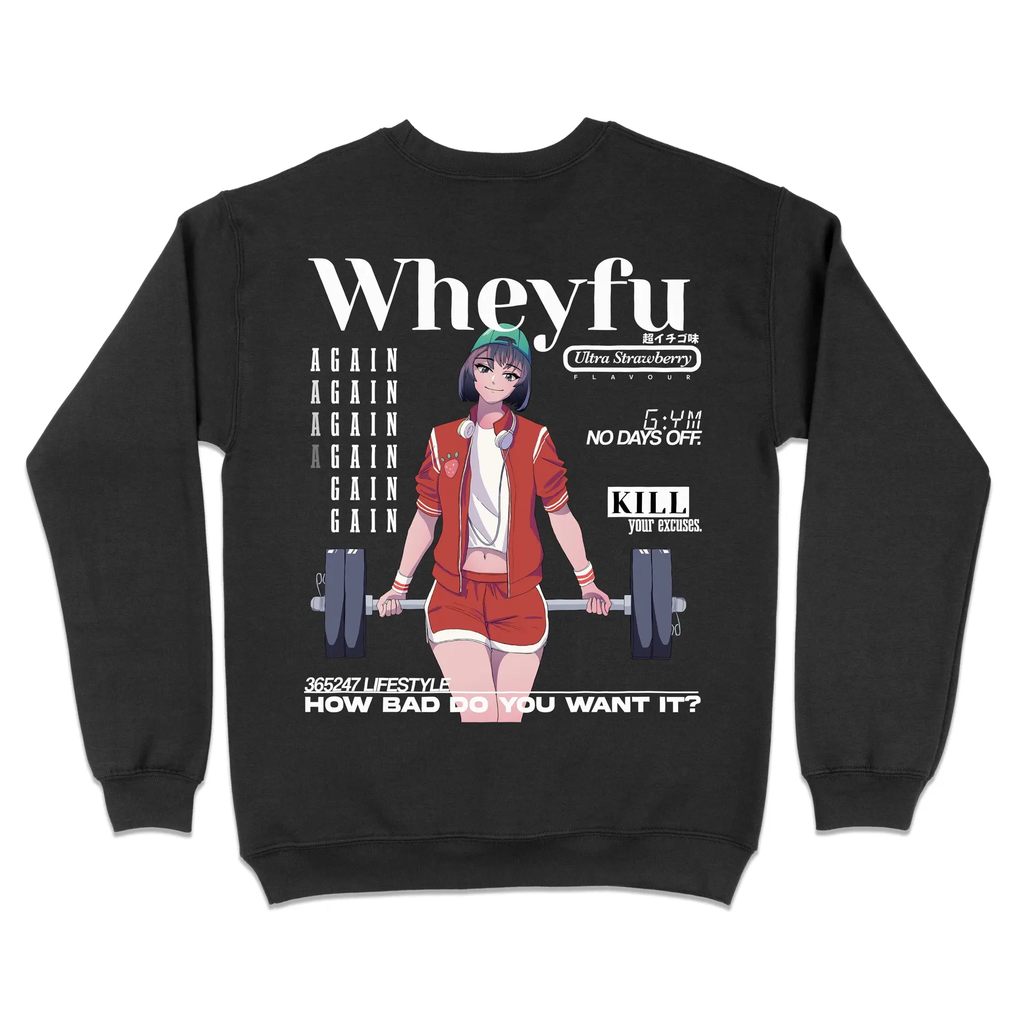 Wheyfu Ultra Strawberry Gen2 [Backprint] // Sweatshirt