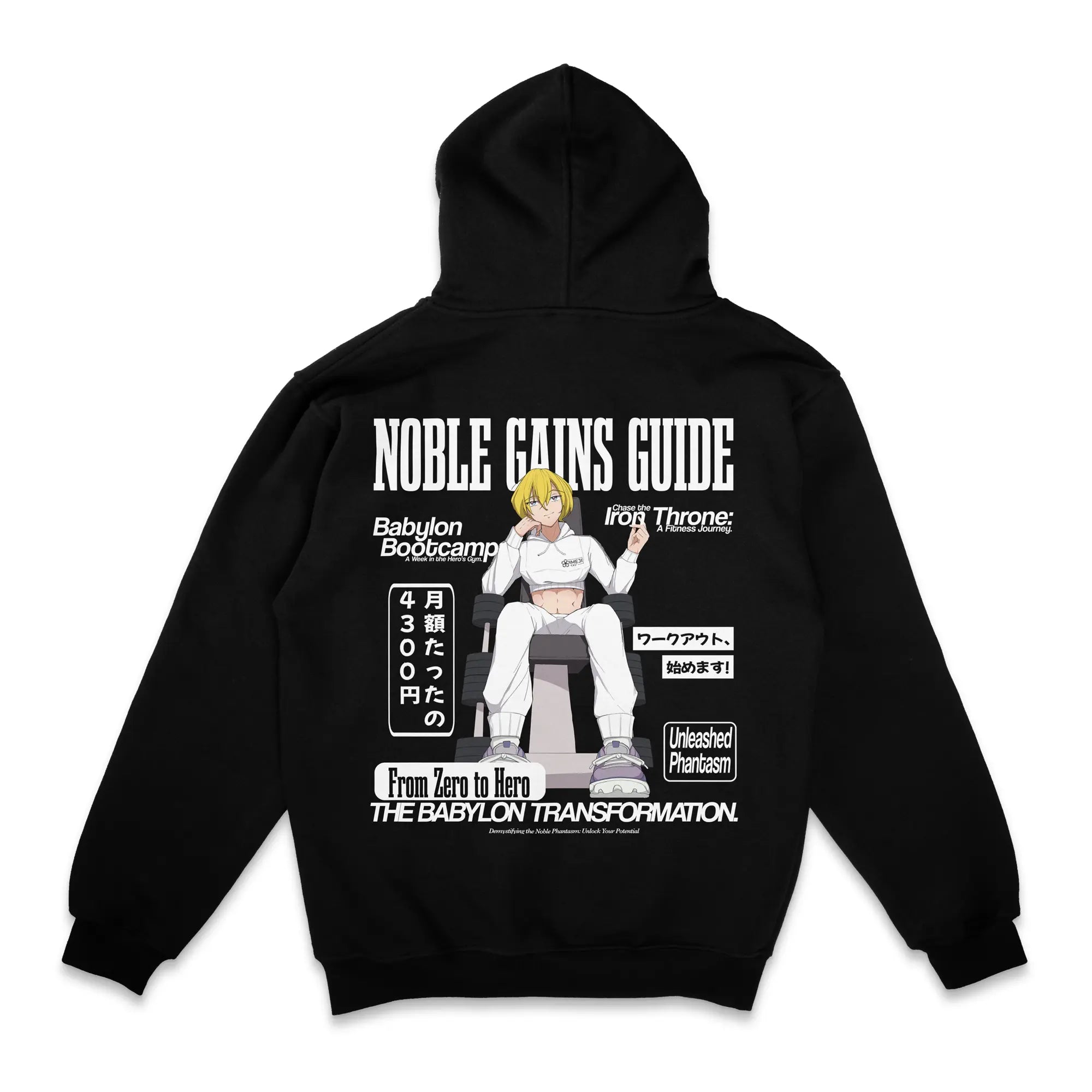 Gym of Babylon Noble Gains Guide Gen3 [Backprint] // Zip Hoodie