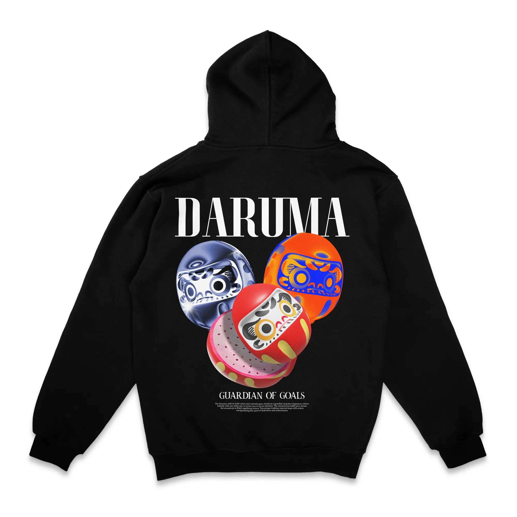 Daruma Trio [Backprint] // Zip Hoodie